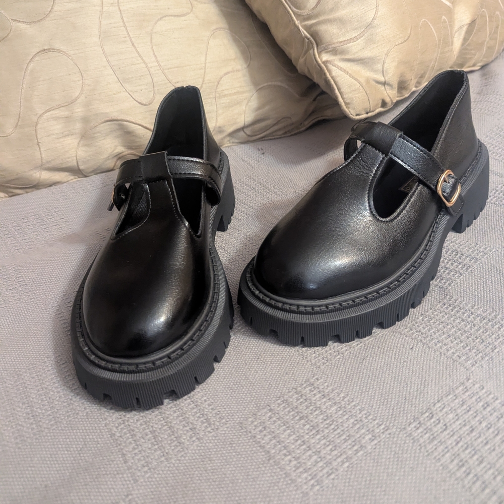 Black T-Bar Women's Shoes